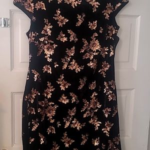 Black and gold dress